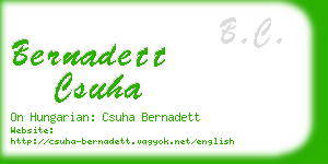 bernadett csuha business card